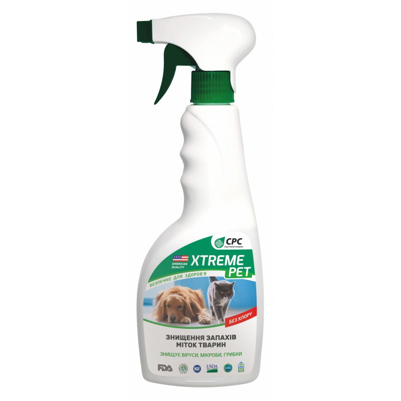 Xtreme Pet. Средство для очистки, удаления запахов и меток животных 0,5л